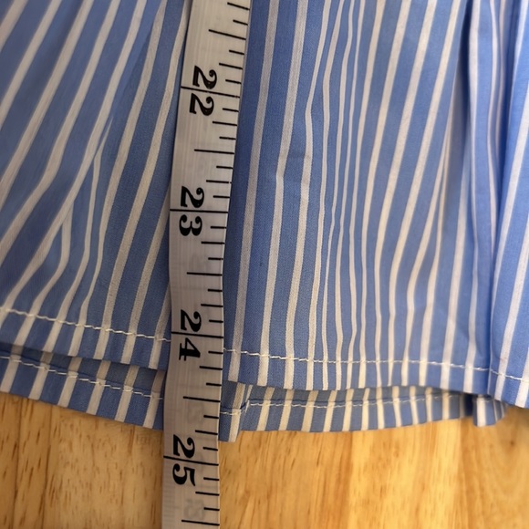 Treasure & Bond Peplum Sleeveless Blouse Blue & White Small - Picture 8 of 8